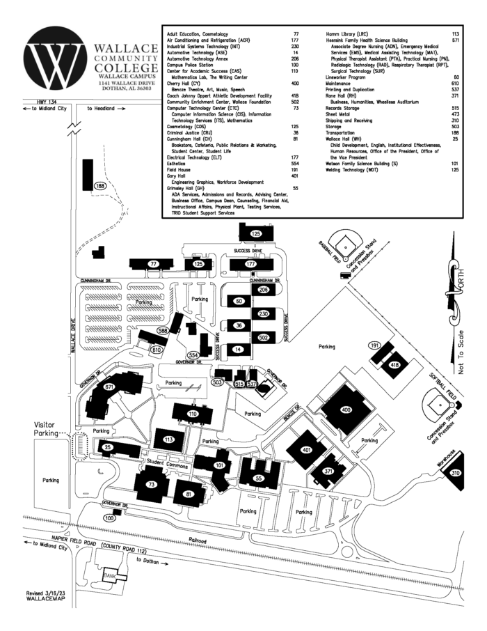 Wallace Campus Map