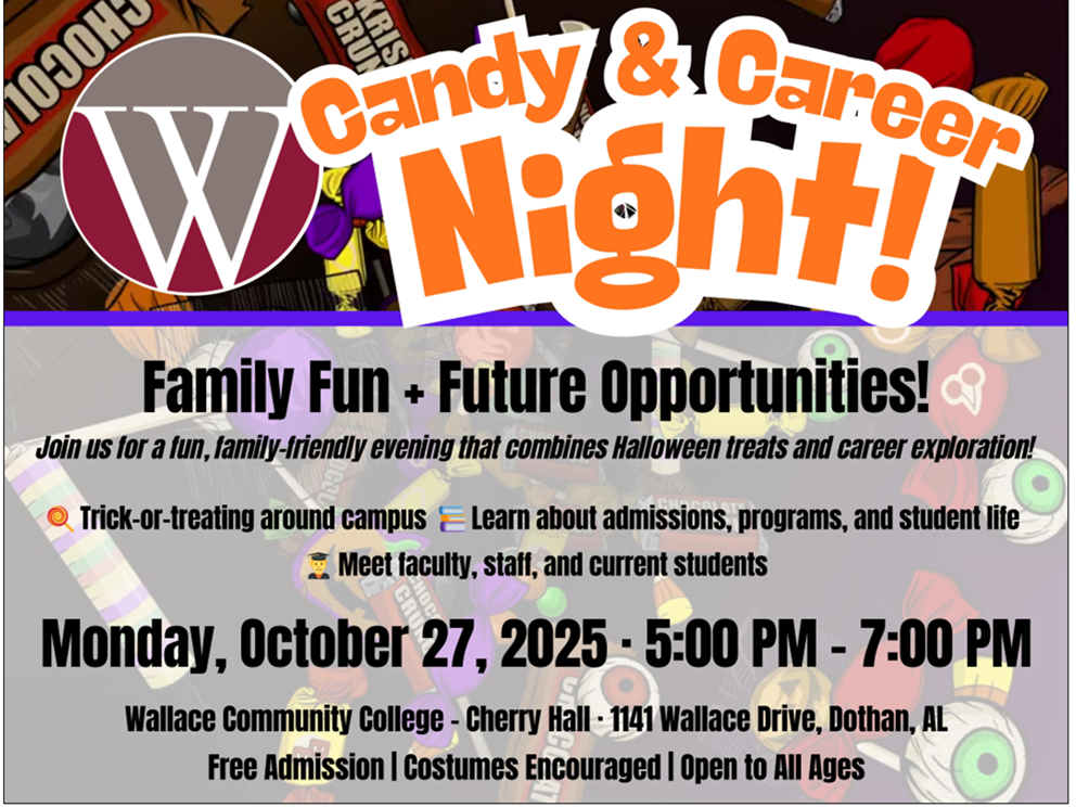 Flyer for Dothan Candy and Career Night