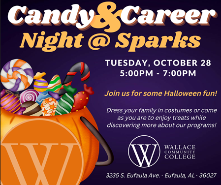 Flyer for Sparks Candy and Career Night