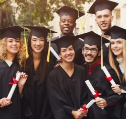 Group of graduates in regalia