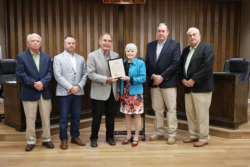 WCCD President Dr. Kathy Murphy with Dale County Commission for CC Month
