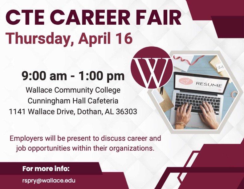 Flyer promoting CTE Career Fair