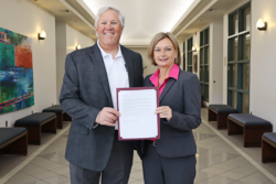 Eufaula Mayor Jack Tibbs with Sparks Campus Director Dr. Amy Greene