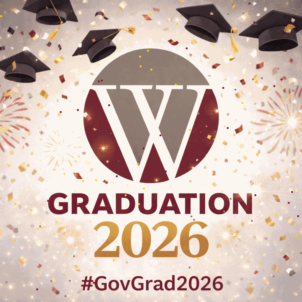 Wallace graduation hashtag graphic GovGrad2026.